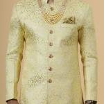 Stunning Yellow Banarasi Brocade Achkan | Father Son Combo | Perfect for Grooms | Jaipurio Collection